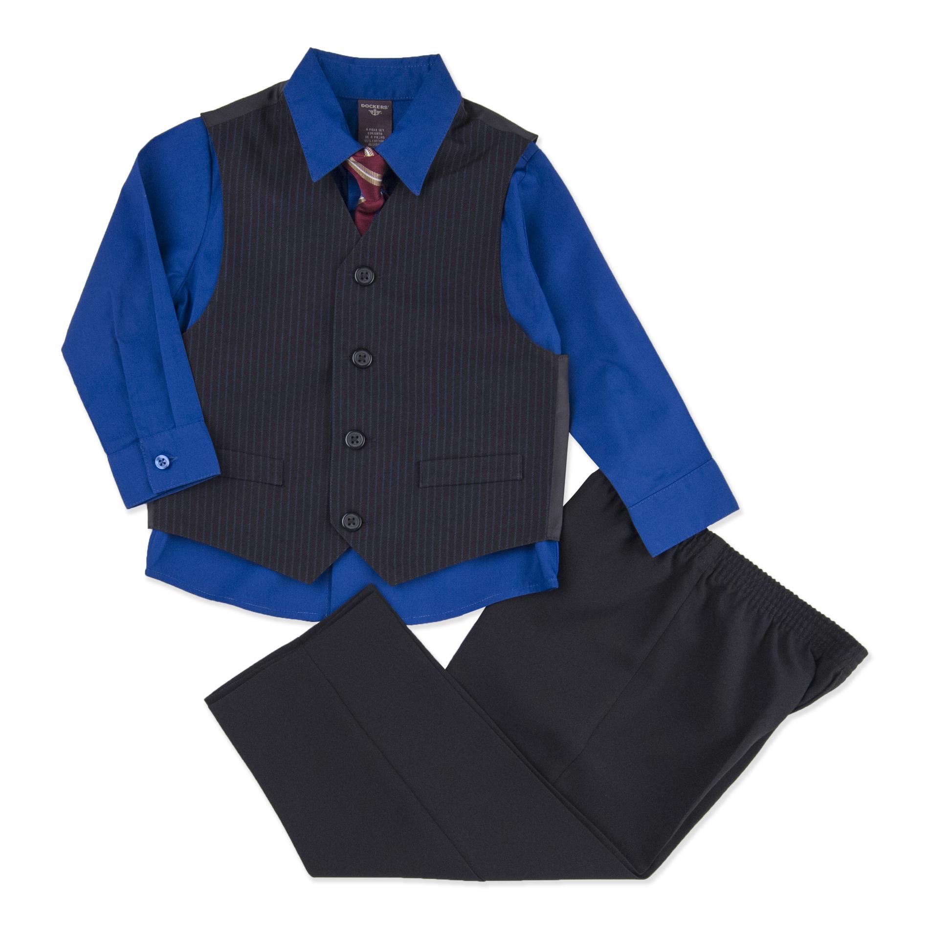 Dockers Infant & Toddler Boy's Vest  Shirt  Necktie & Pants - Striped