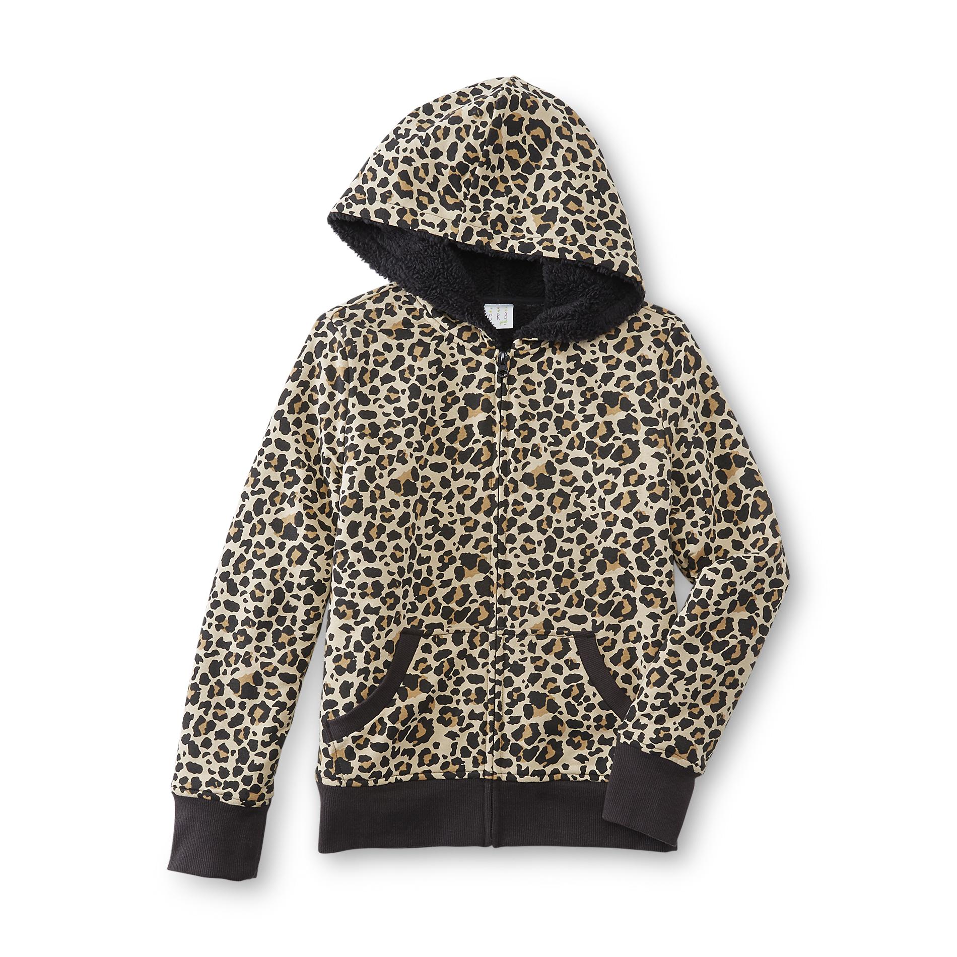 CRB Girl Girl's Hoodie Jacket - Leopard Print