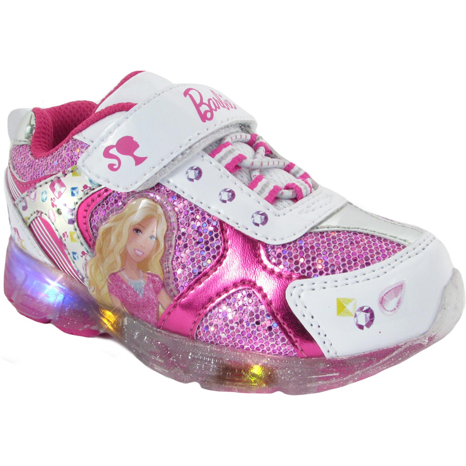 Barbie Kids' Barbie Sneaker Little Kid Shoes (White/Pink Multi) - Size 4.0 M