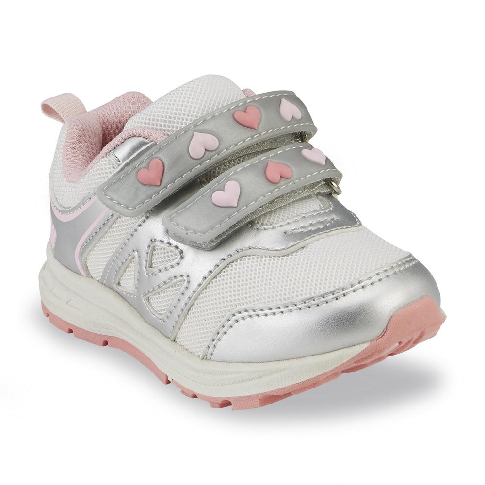 Carter's Toddler Girl's Marcel White/Silver Light-Up Athletic Shoe