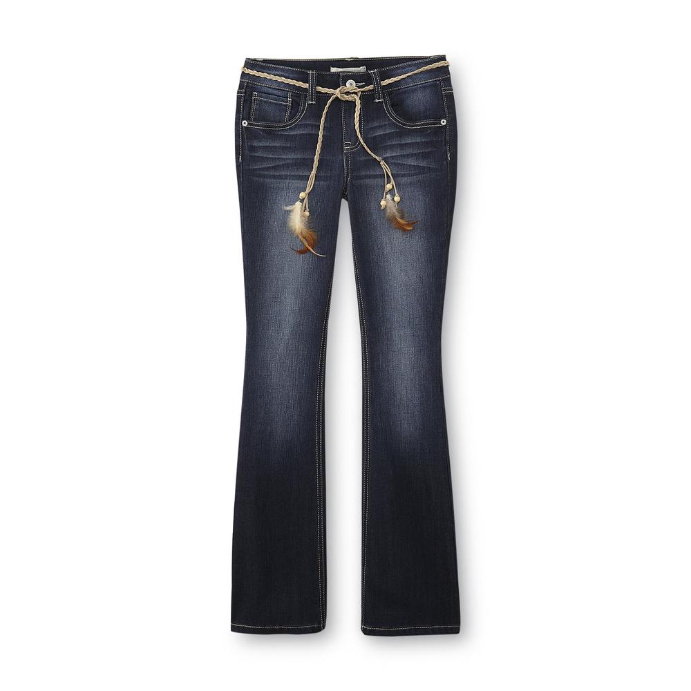 Canyon River Blues Girl's Flare Jeans & Braided Belt
