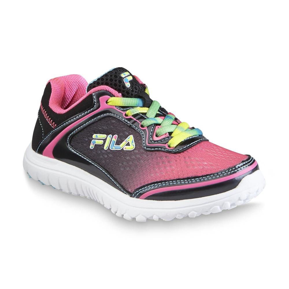 Fila Girl's Aurora Pink/Black/Yellow Sneaker