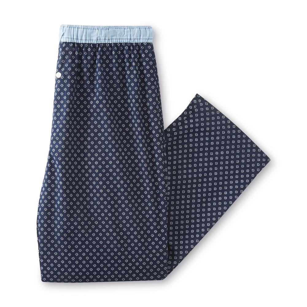 Basic Editions Men's Poplin Pajama Pants - Foulard