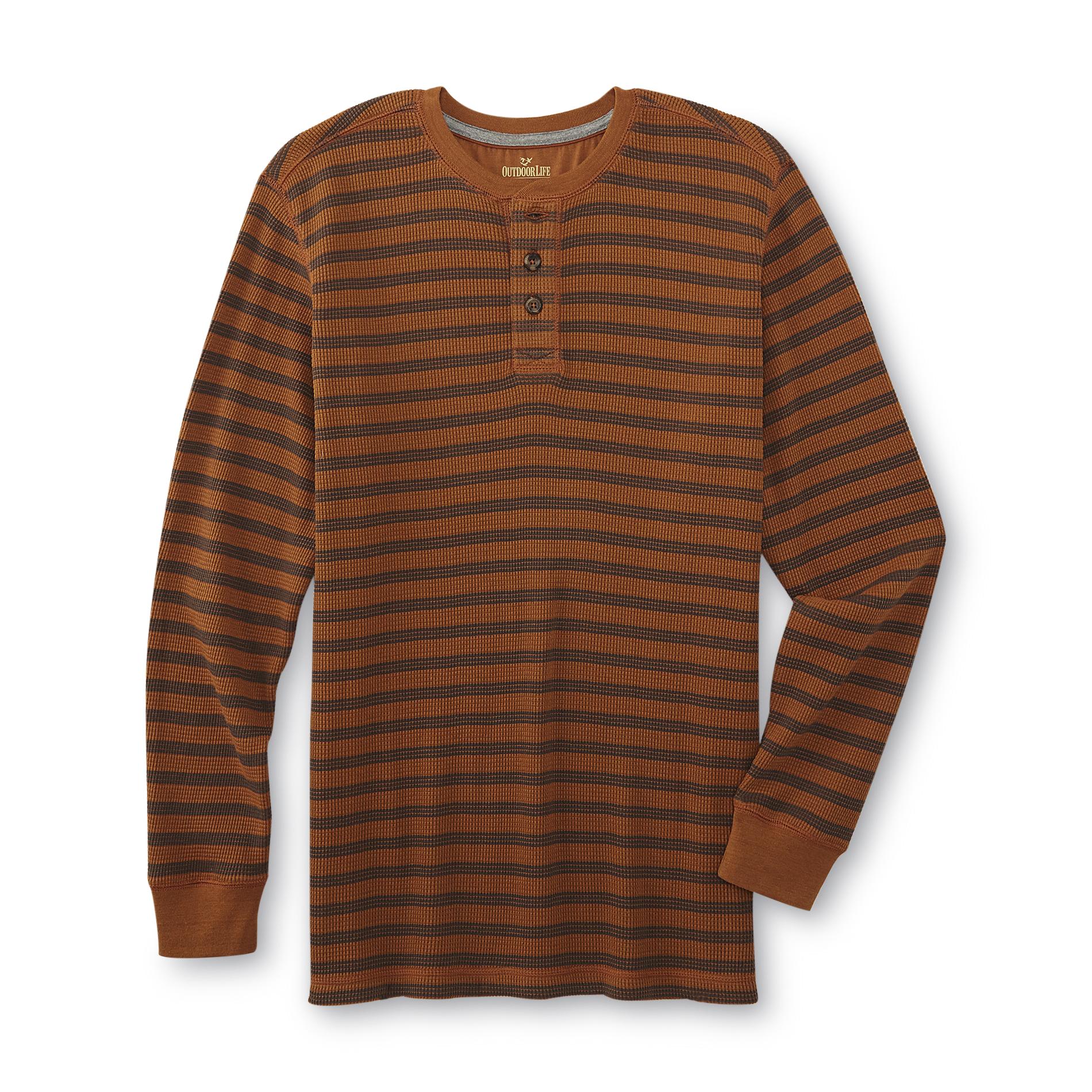 Outdoor Life&reg; Men's Thermal Henley Shirt - Striped