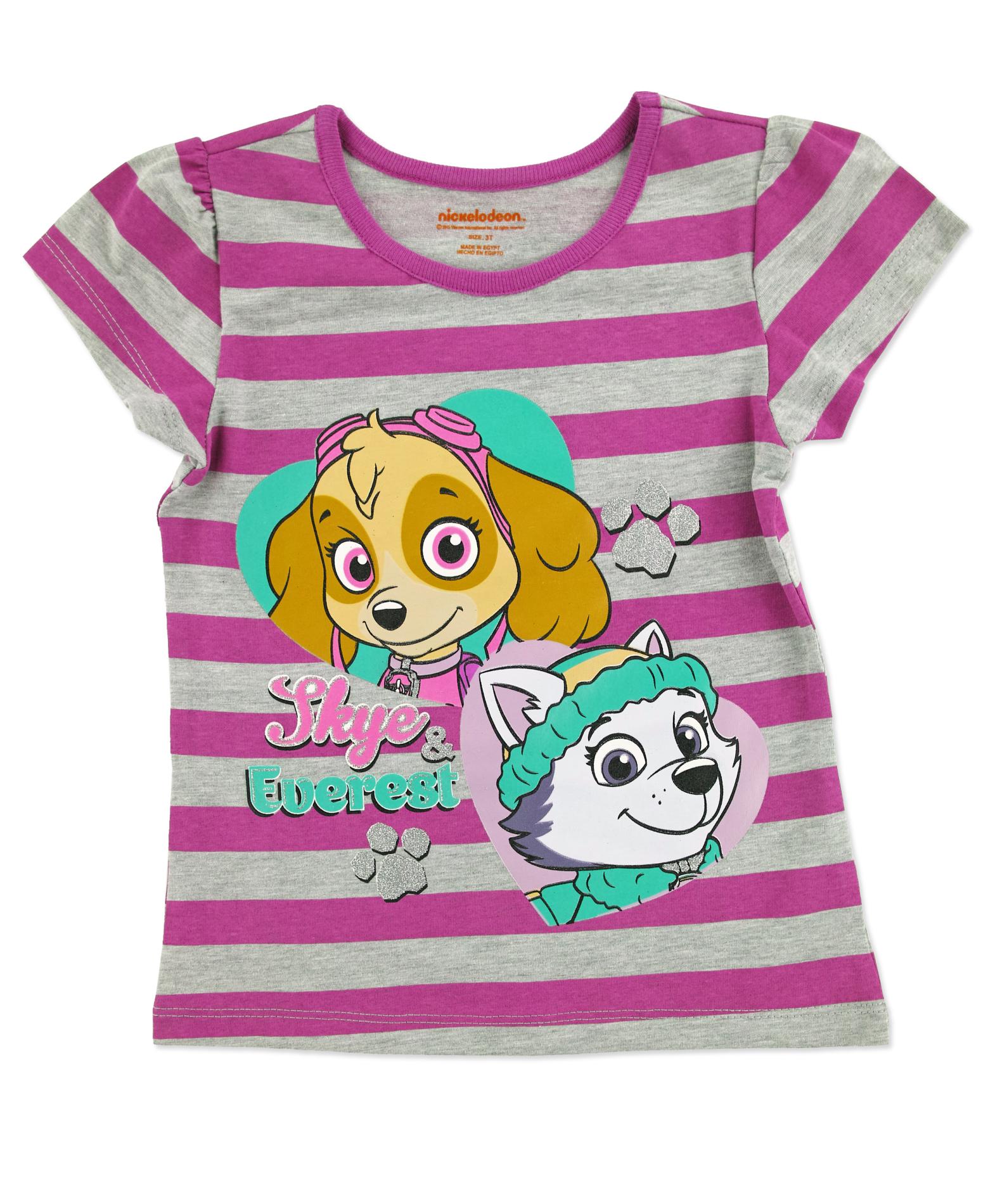 Nickelodeon PAW Patrol Girl's Graphic T-Shirt - Striped