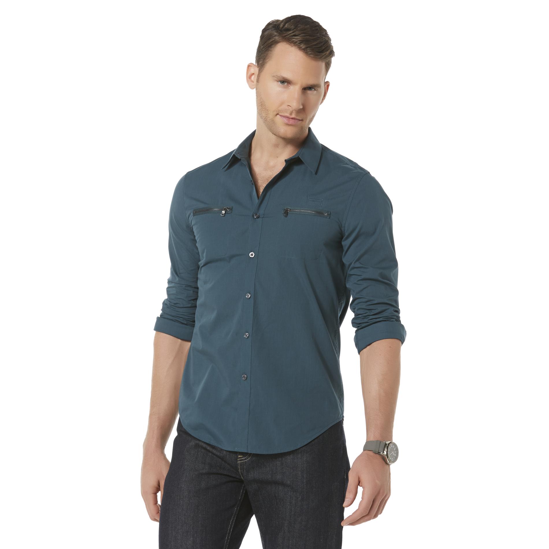 Structure Men's Zipper Dress Shirt | Shop Your Way: Online Shopping ...