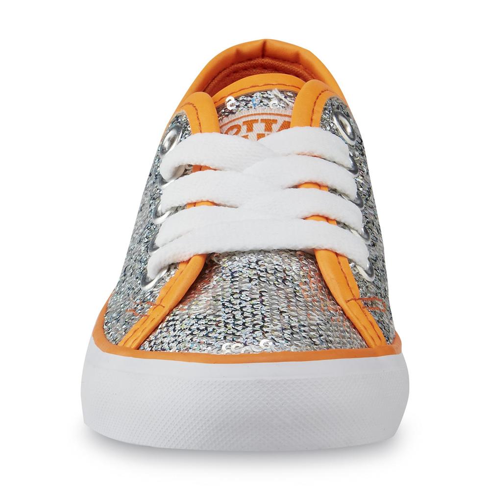 Gotta Flurt Girl's Pizzazz Silver/Orange Low-Top Sneaker