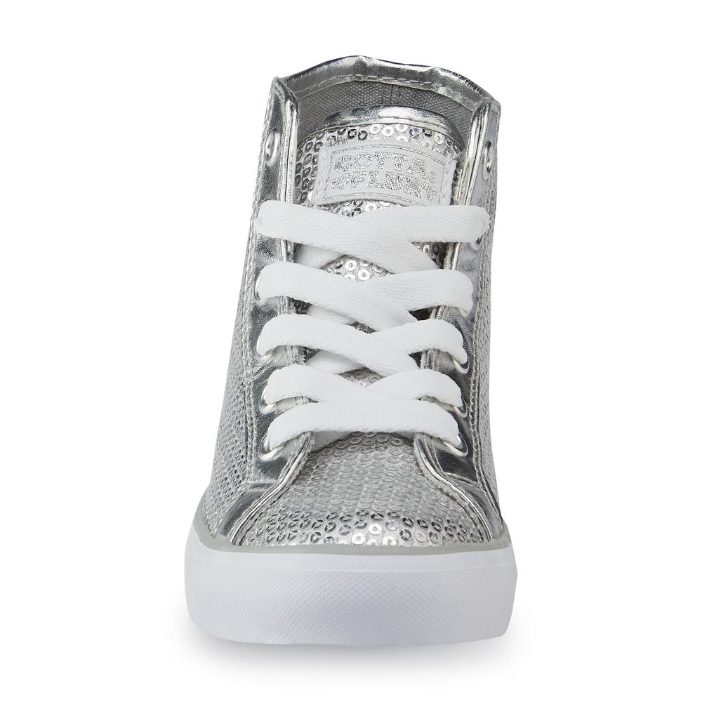 Gotta Flurt Girl's Disco II Silver/White/Sequin High-Top Sneaker