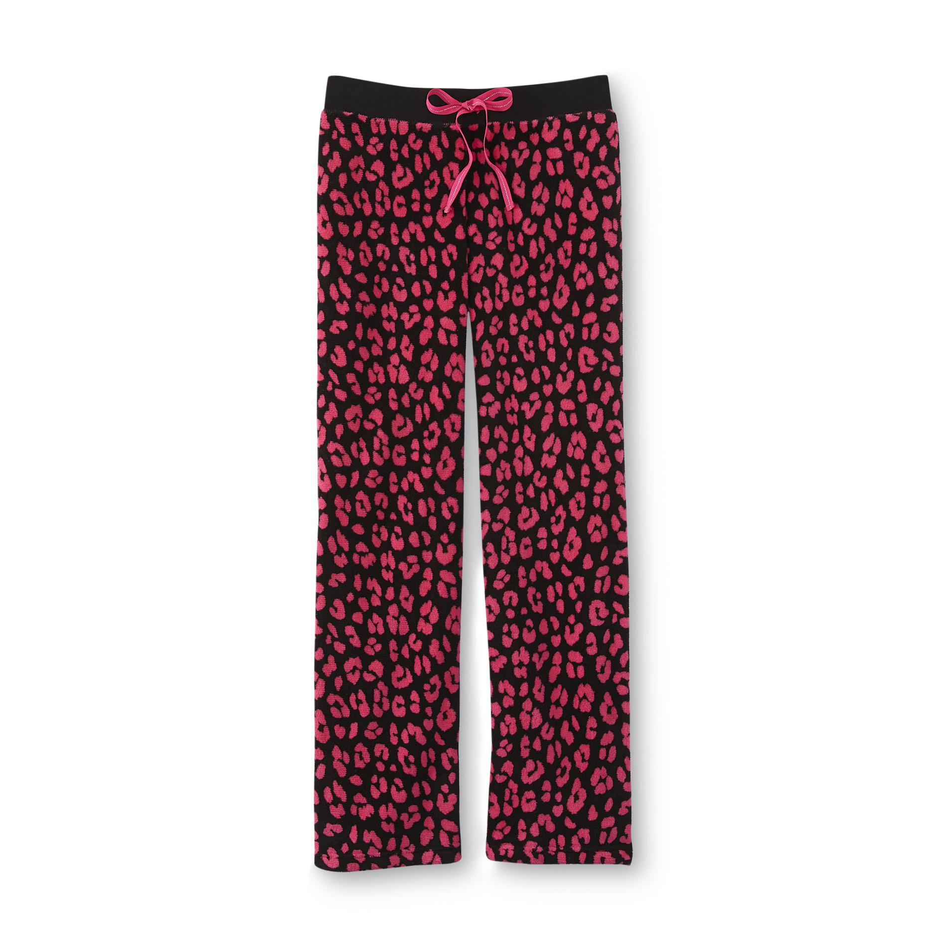 Joe Boxer Junior's Plus Fleece Pajama Pants - Leopard Print
