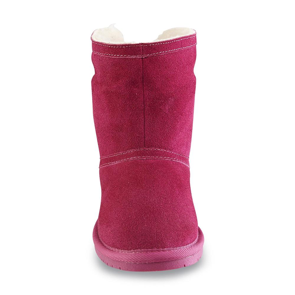 Bear Paw Girl's Harper Pink Faux Fur Ankle Boot