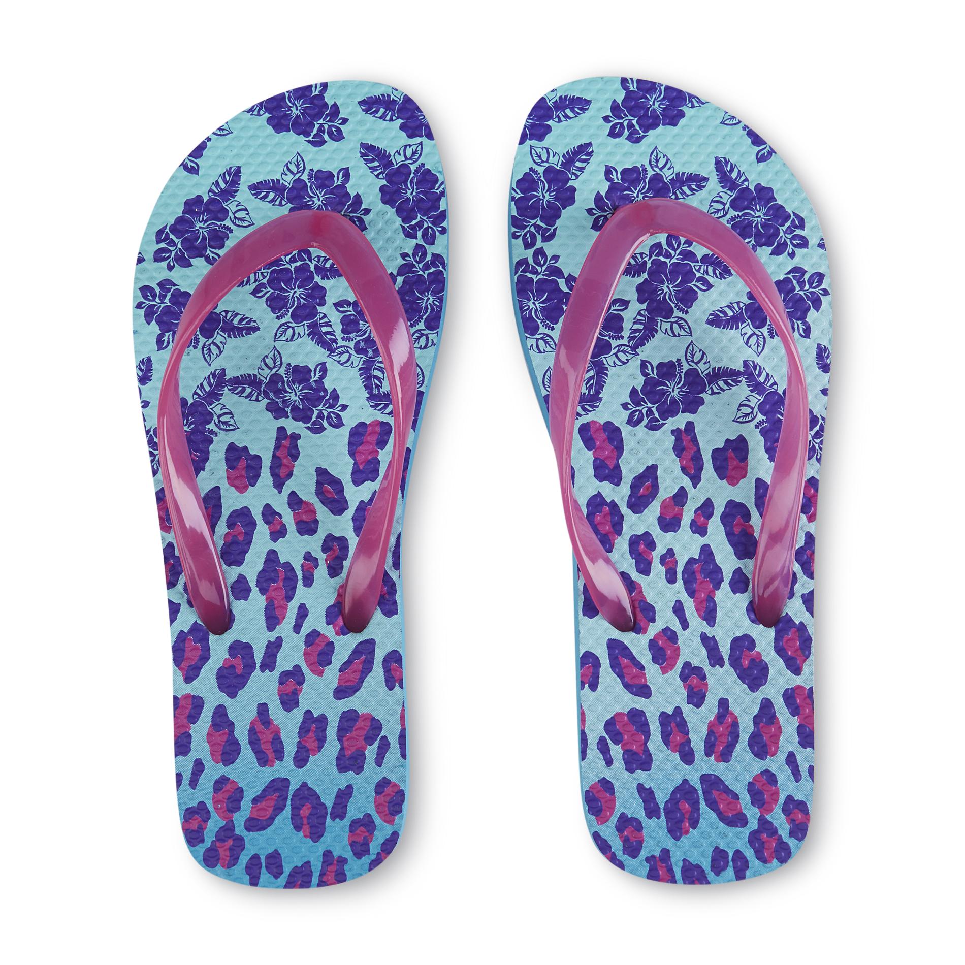 Personal Identity Women's Gigi Pink/Floral Flip-Flop Sandal
