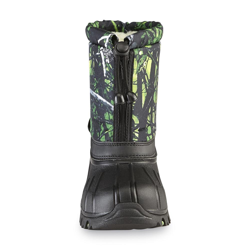 Nord Trail Boy's Frosty Black/Green Weather Boot
