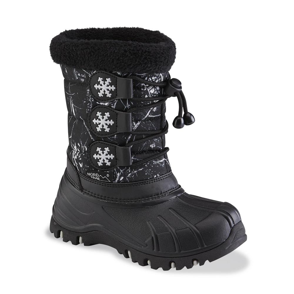 Nord Trail Girl's Snow Princess Black Winter Snow Boot