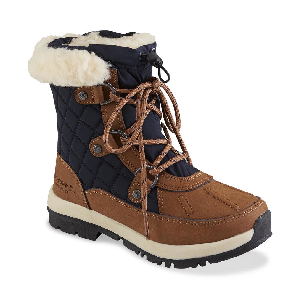 Bear Paw Girl's Bethany Blue/Brown Winter Snow Boot
