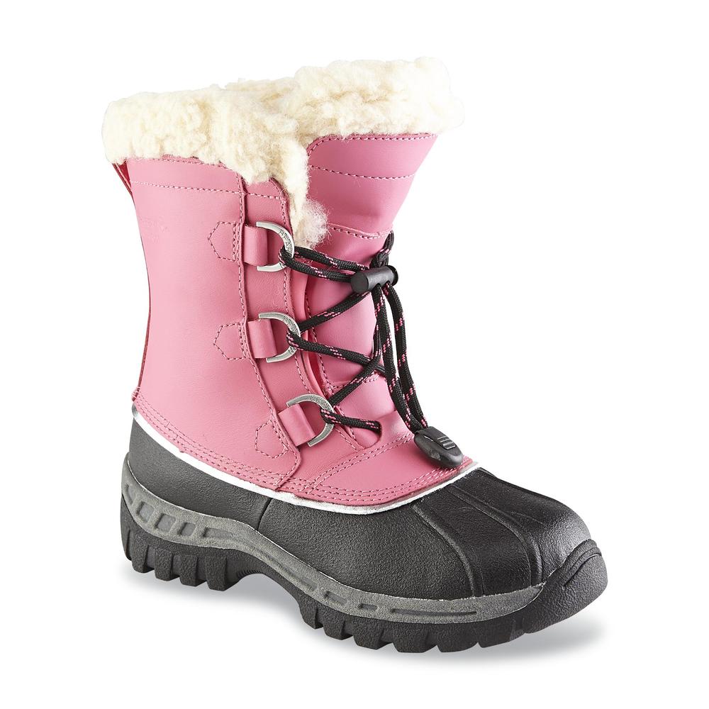 Bear Paw Girl's Kelly Pink/Black Waterproof Winter Snow Boot