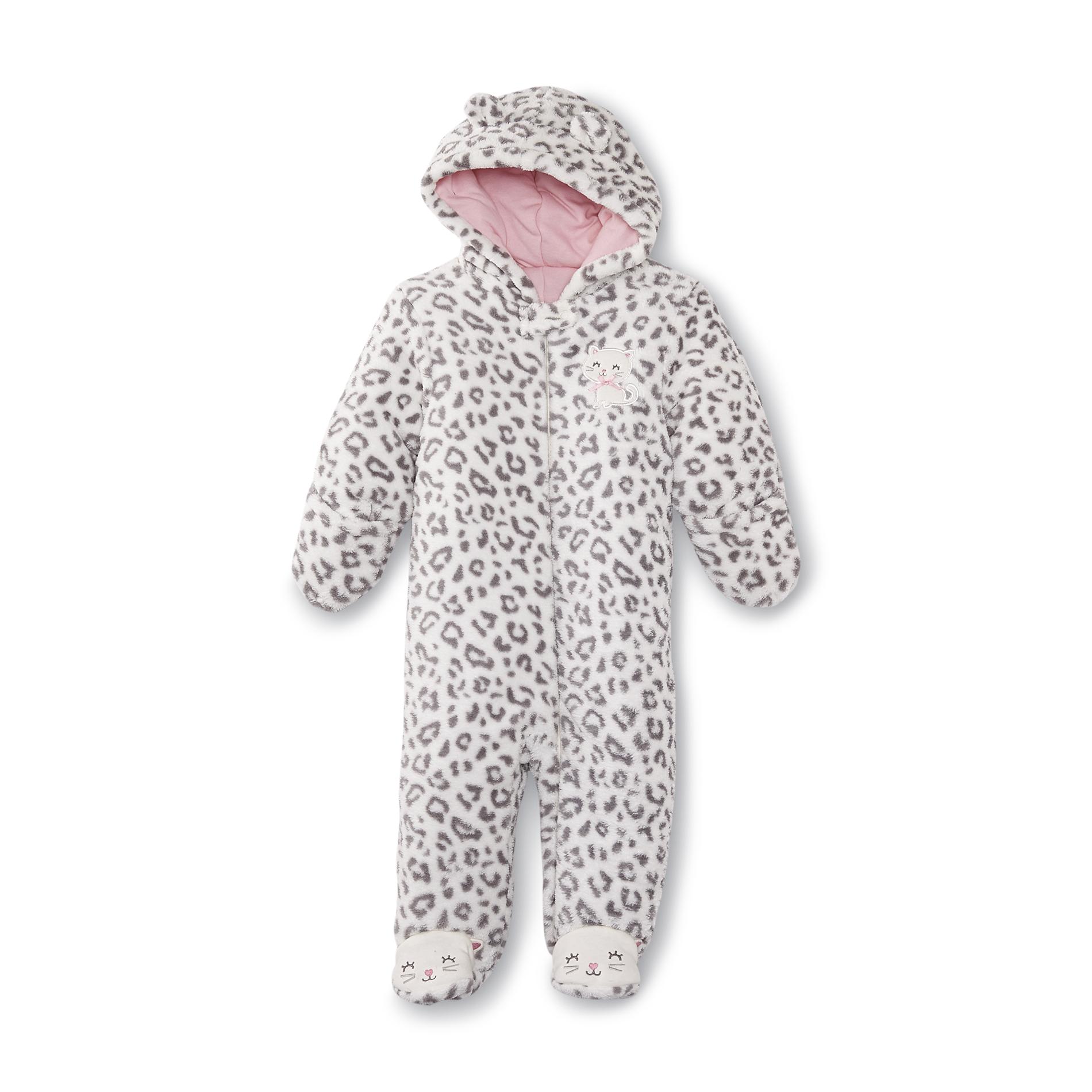 Little Wonders Newborn Girl's Pram Suit - Leopard