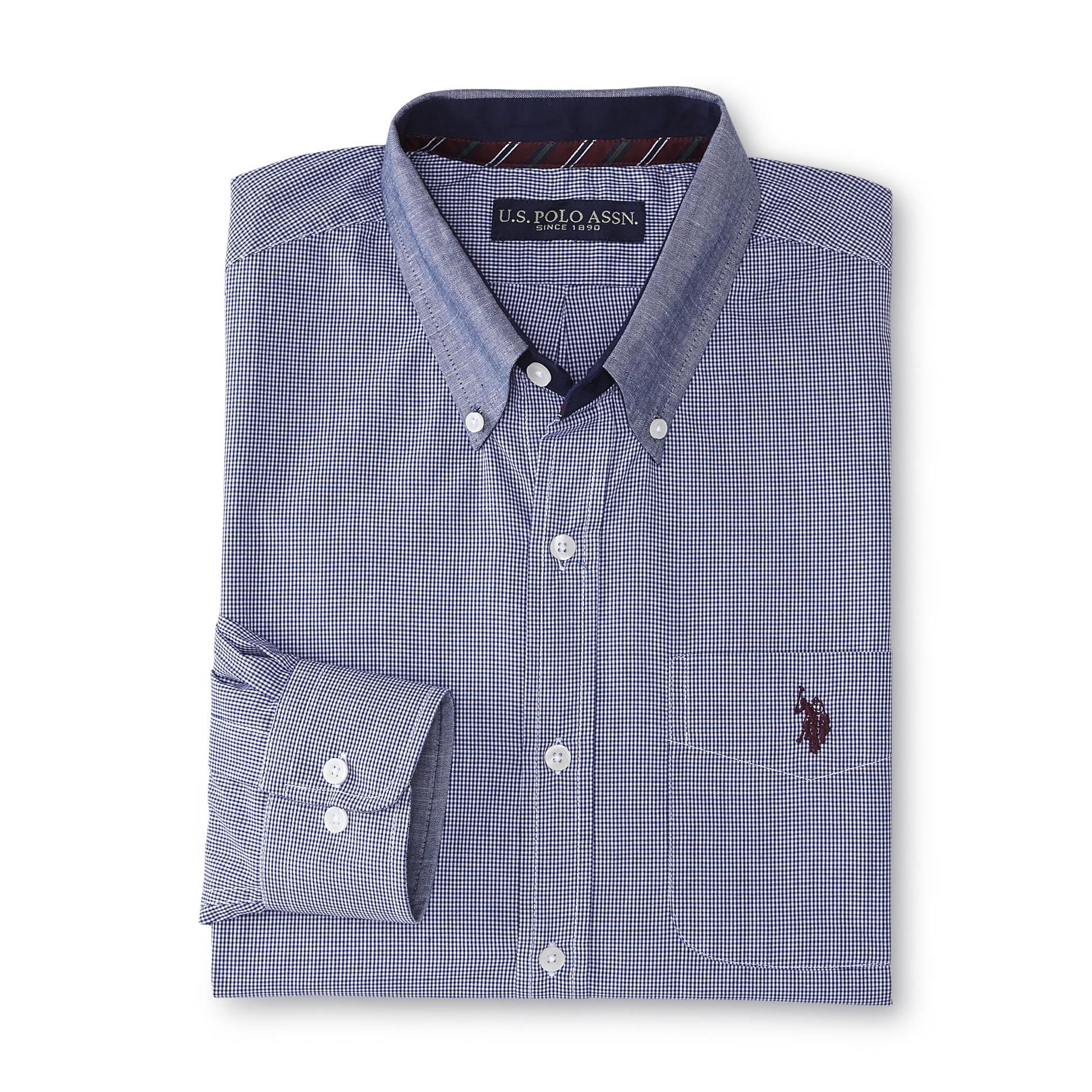 U.S. Polo Assn. Men's Button-Front Shirt - Checkered