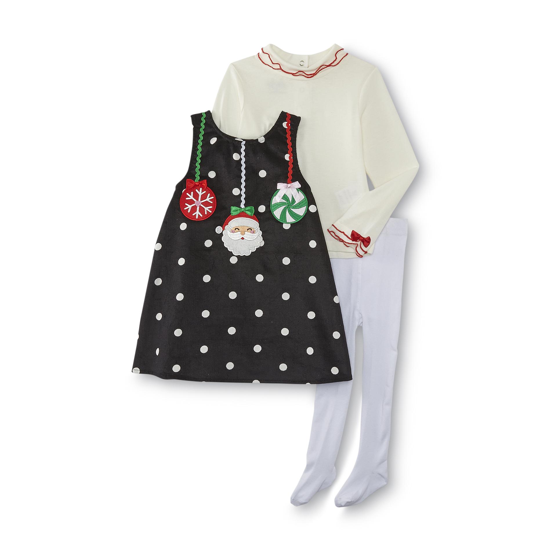 Holiday Editions Infant & Toddler Girl's Christmas Jumper  Top & Tights
