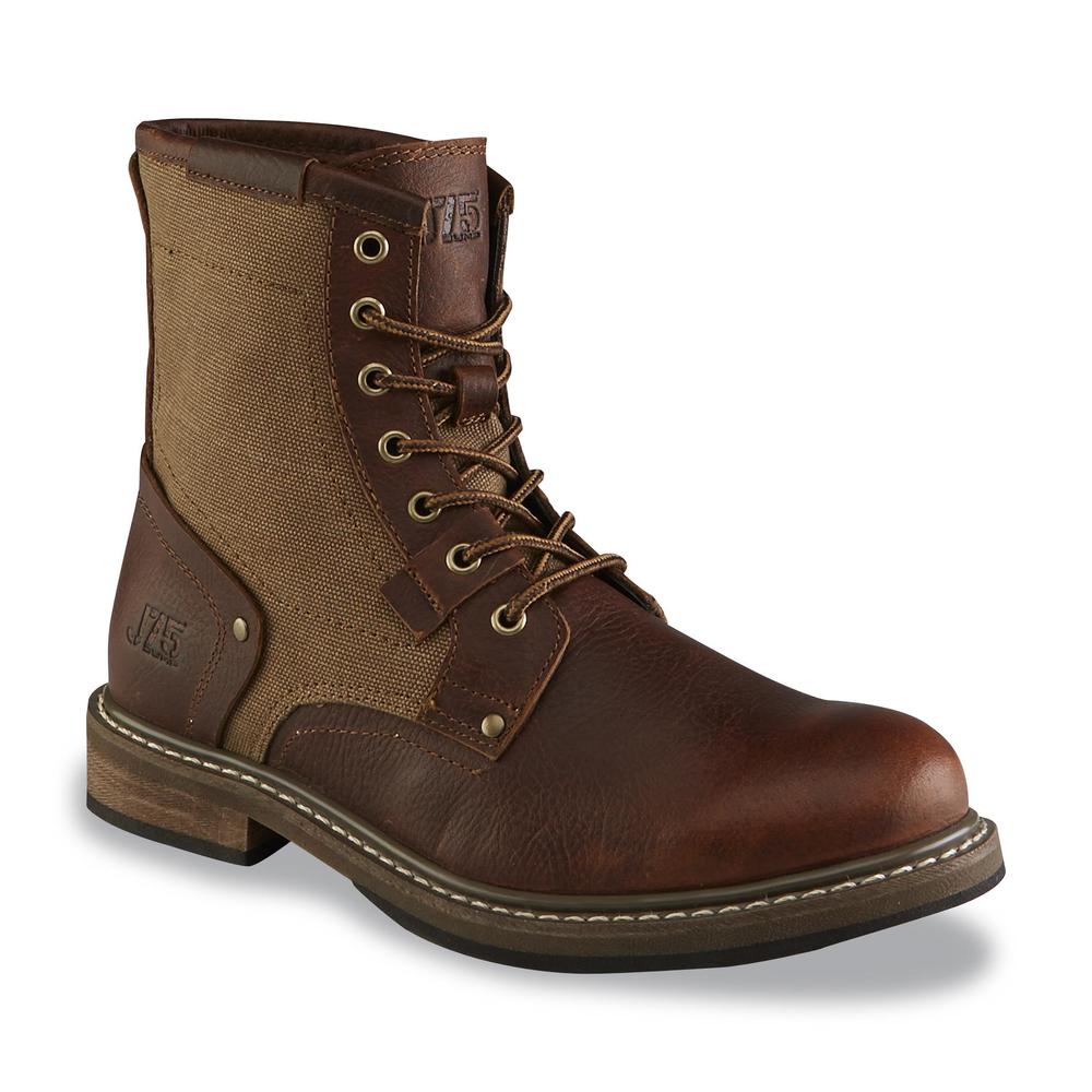 J75 by Jump Men's Mitchum Brown Ankle Combat Boot