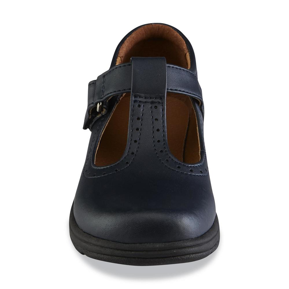 School Issue&reg; Girl's Primary Blue Mary Jane Uniform Shoe - Wide Width Available
