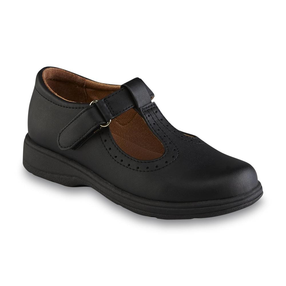 School Issue&reg; Girl's Primary Black Mary Jane Uniform Shoe - Wide Width Available