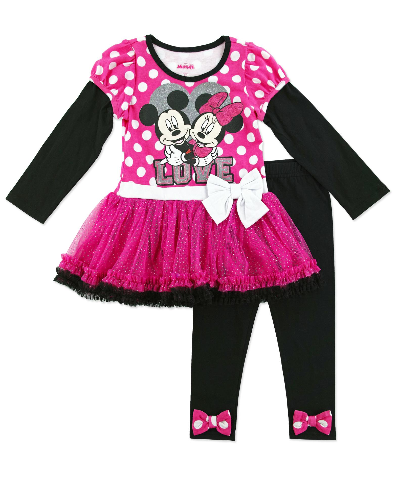 Disney Minnie Mouse Toddler Girl's Top & Leggings