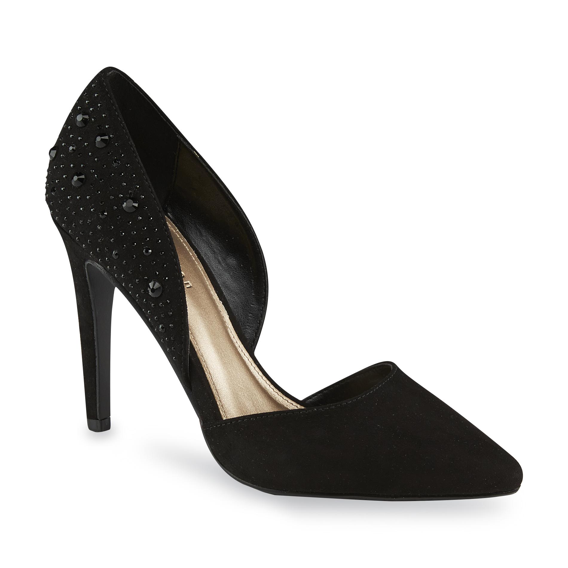 Attention Women's Dillon Black Embellished D'Orsay Pump