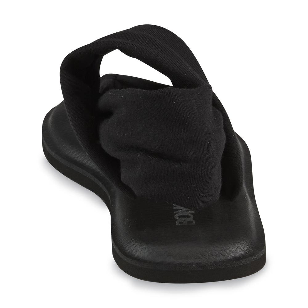 Bongo Women's Prana Black Cushioned Slingback Sandal