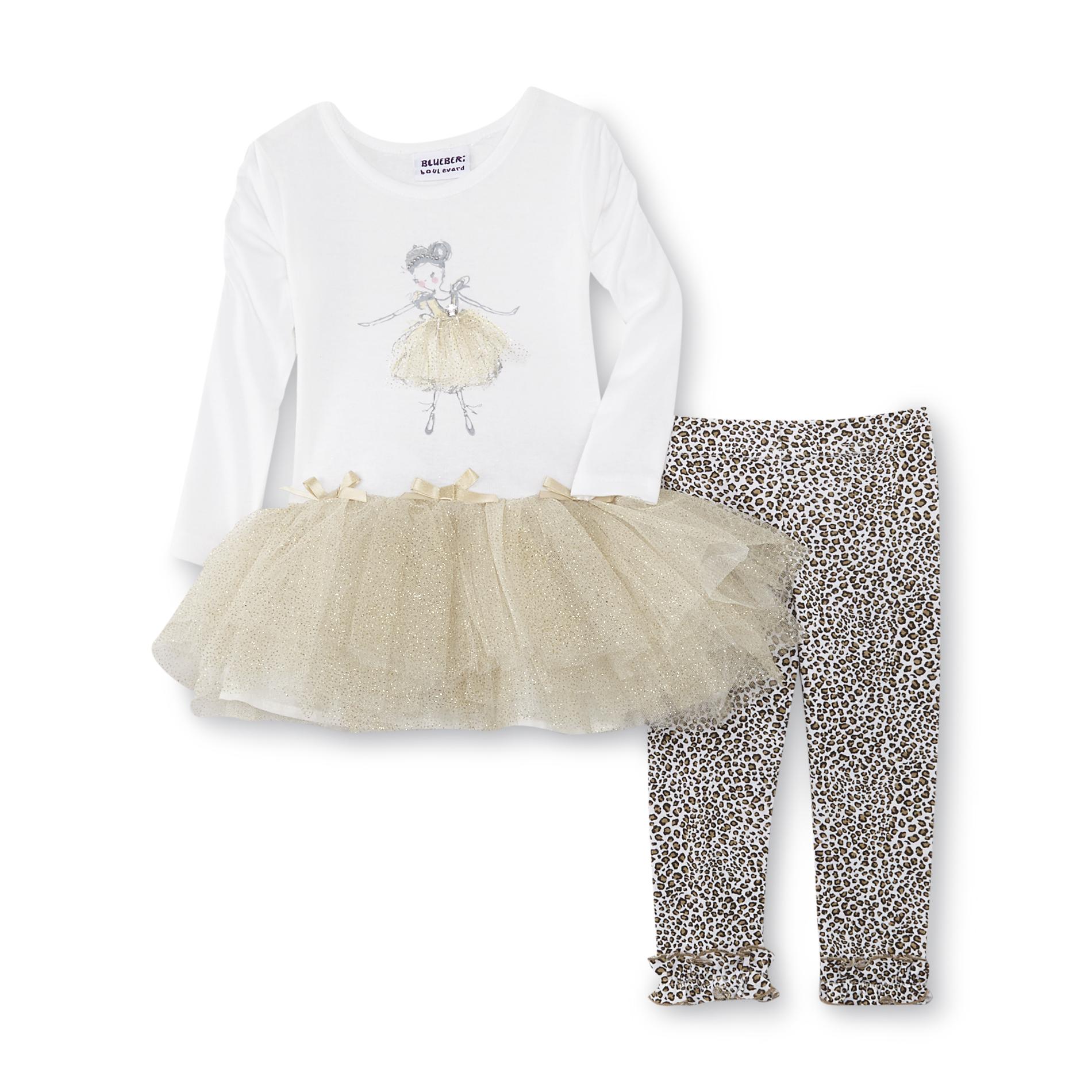 Blueberi Boulevard Infant & Toddler Girl's Dress & Leggings - Ballerina