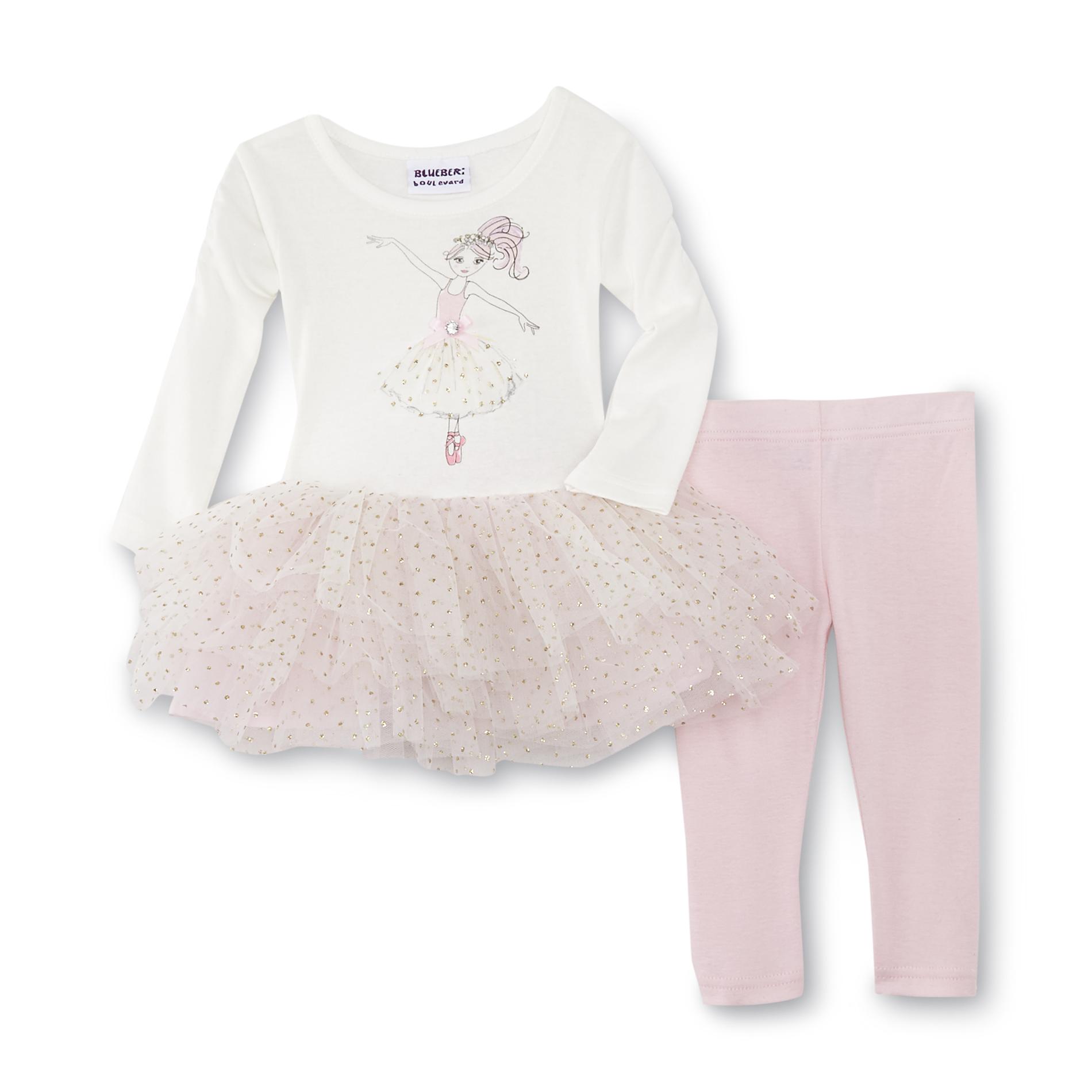 Blueberi Boulevard Infant & Toddler Girl's Dress & Leggings - Ballerina