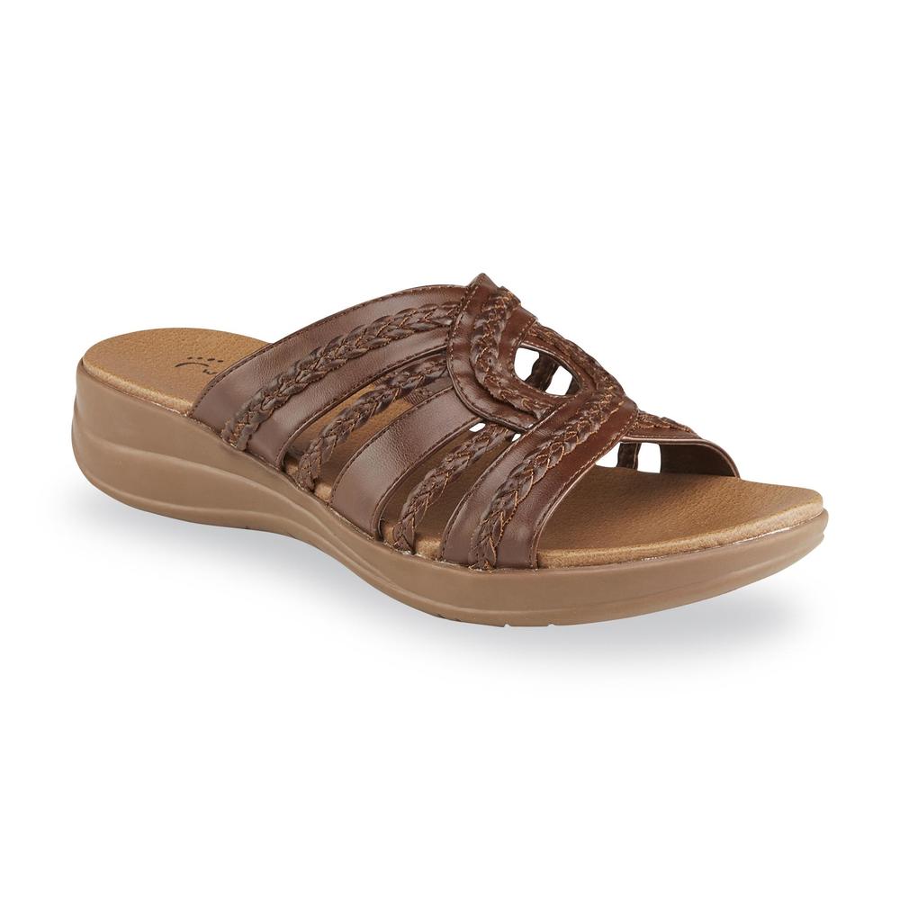 Wear Ever Women's Allday Brown Slide Sandal