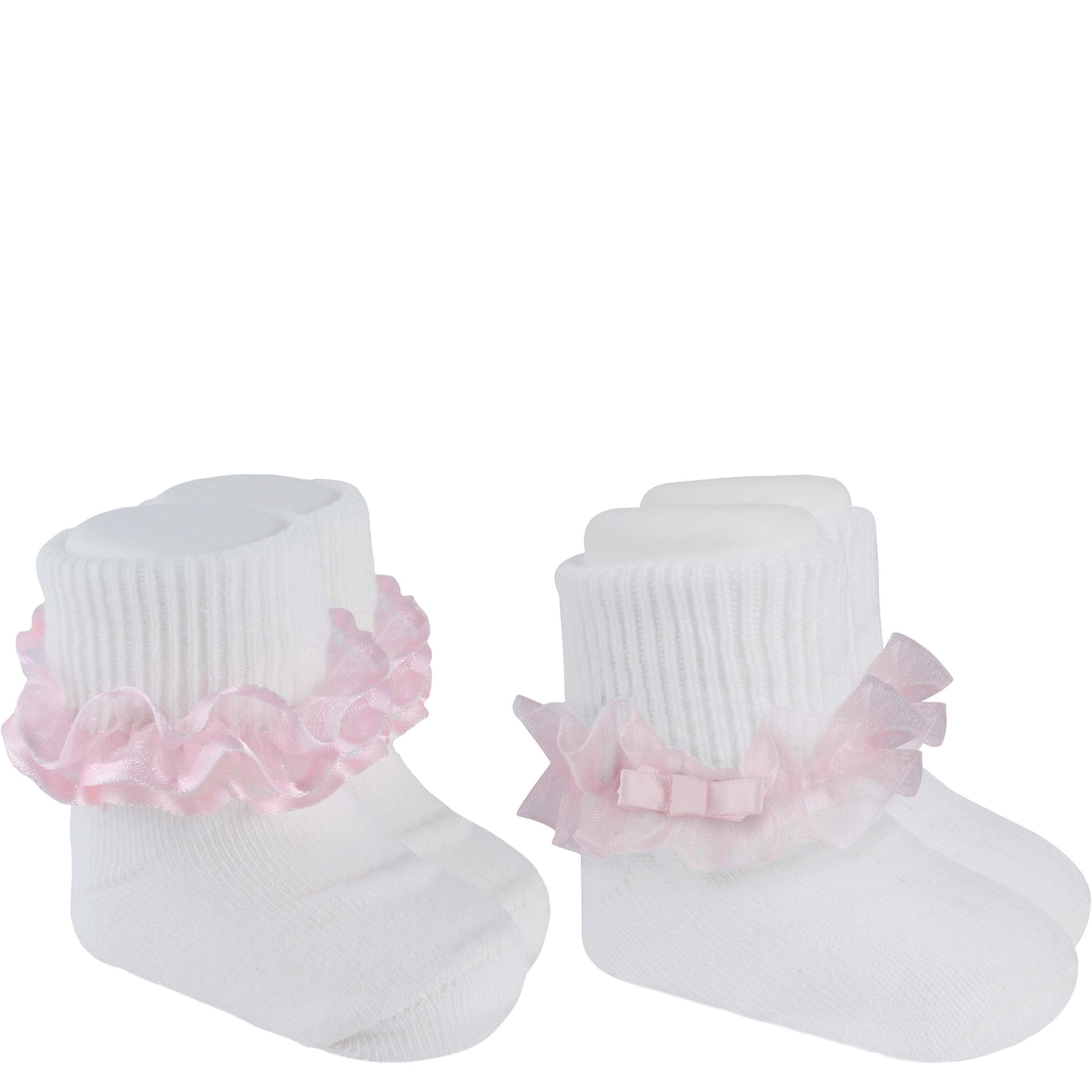 Little Wonders Infant Girl's 2-Pairs Ruffle Socks