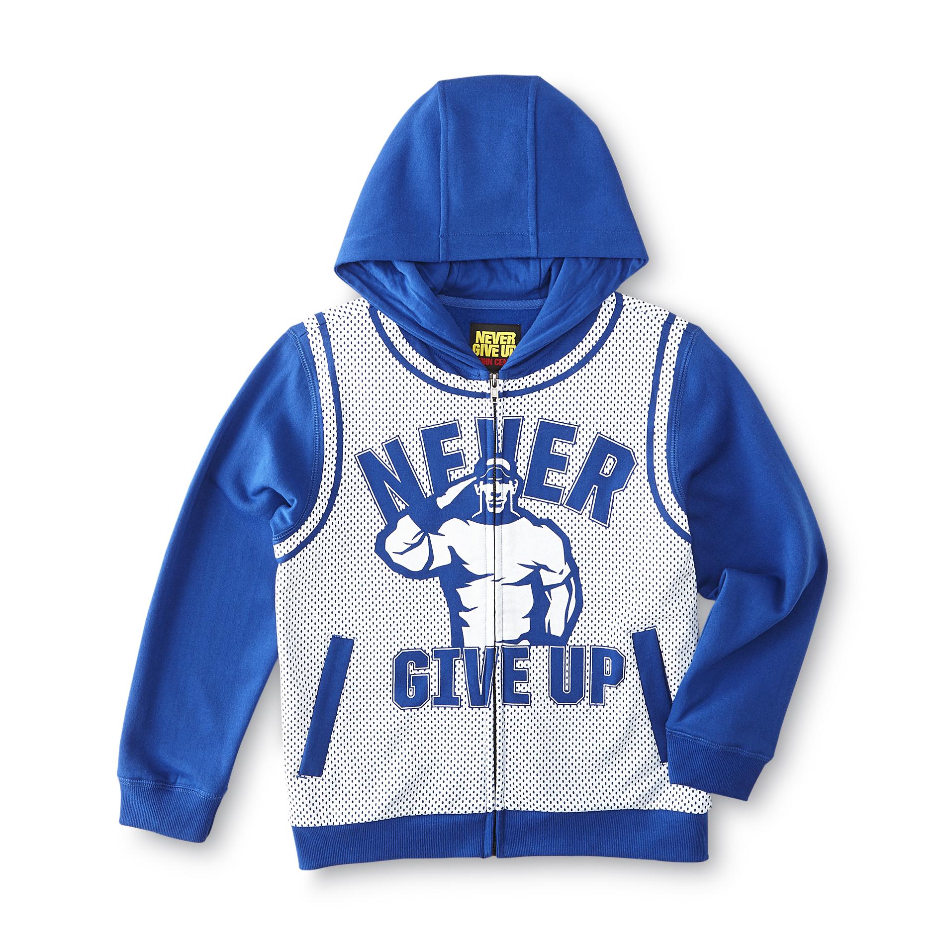 Never Give Up By John Cena Boy's Graphic Hoodie Jacket - Never Give Up