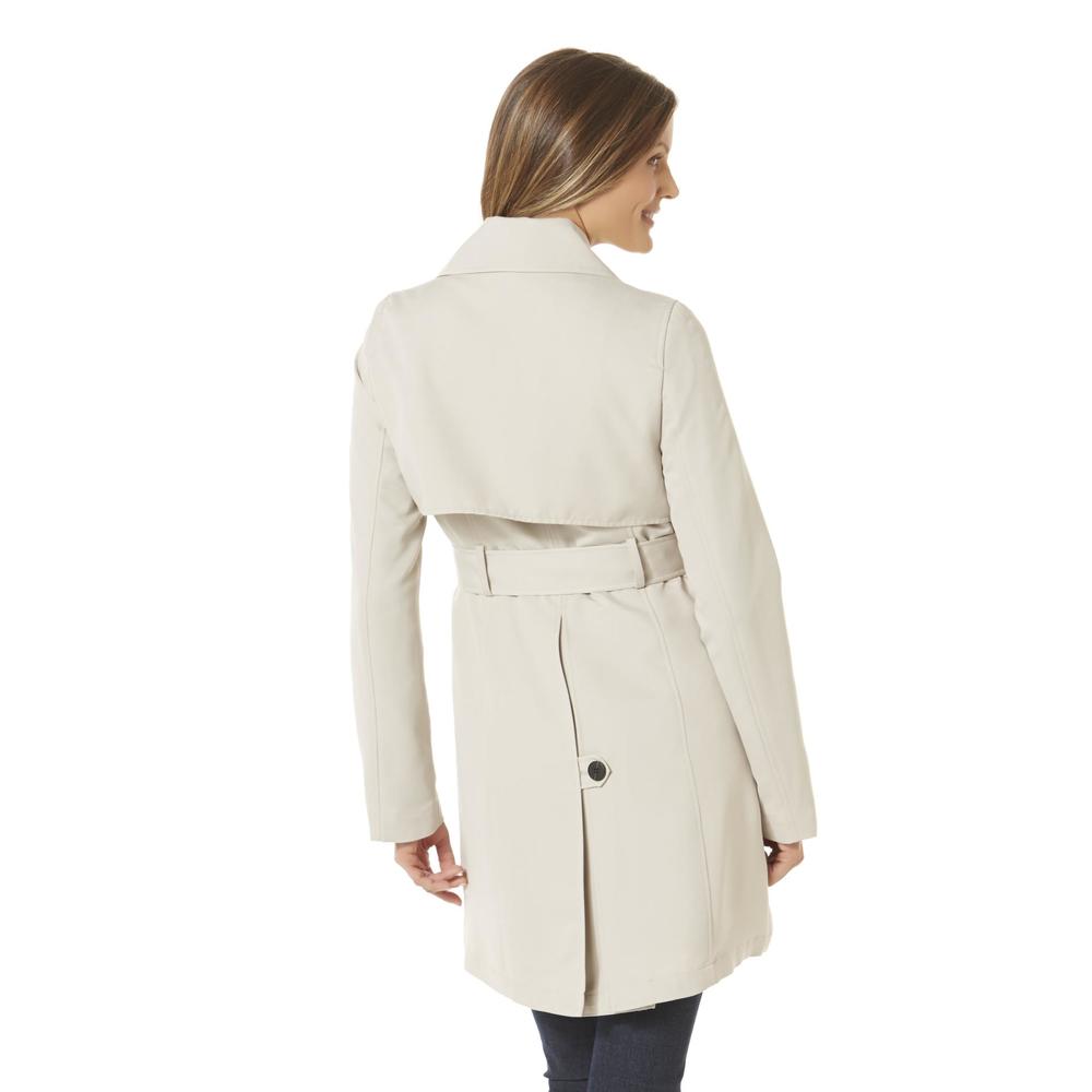 Jaclyn Smith Women's Double-Breasted Trench Coat