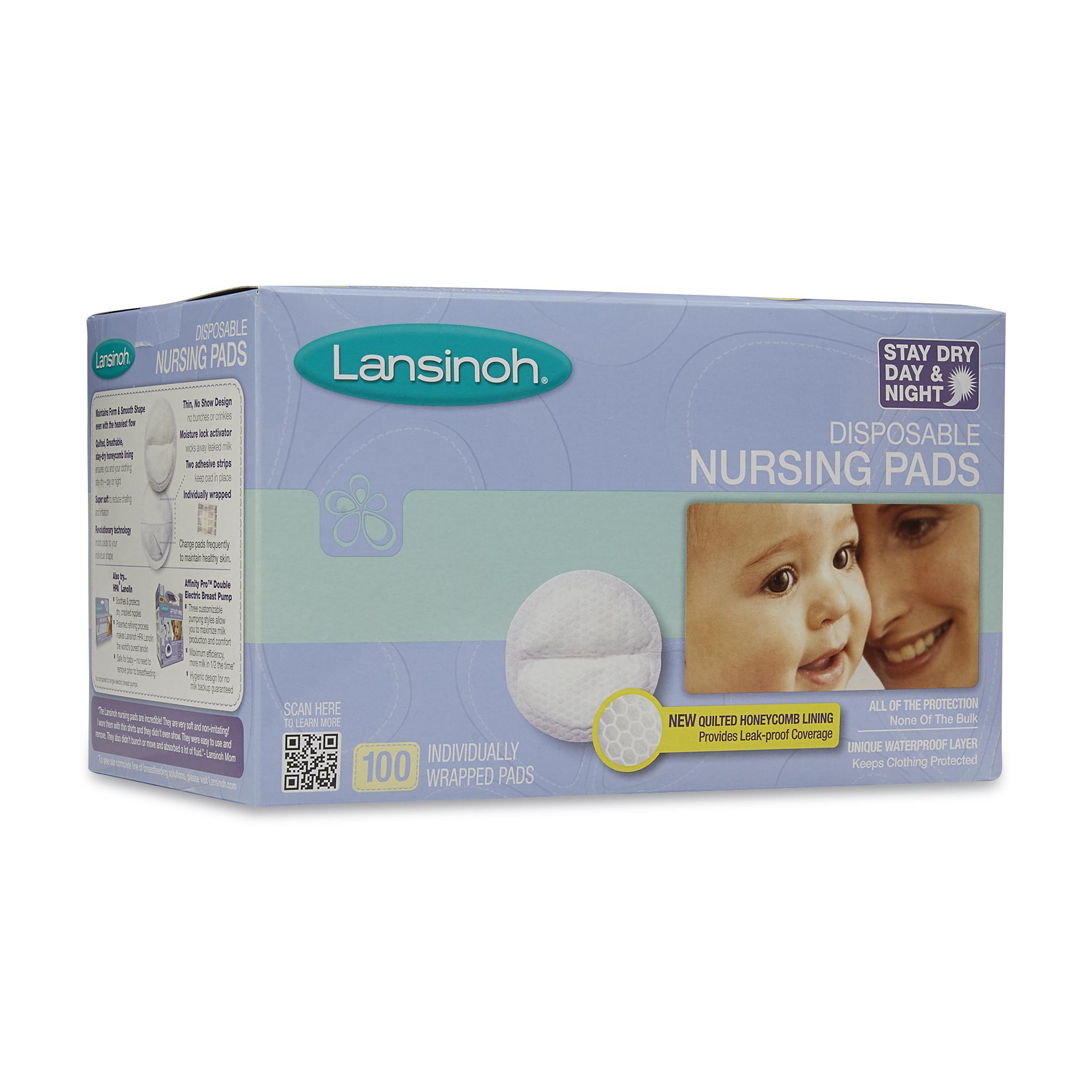 Lansinoh Stay Dry Disposable Nursing Pads for Breastfeeding, 100 Count 