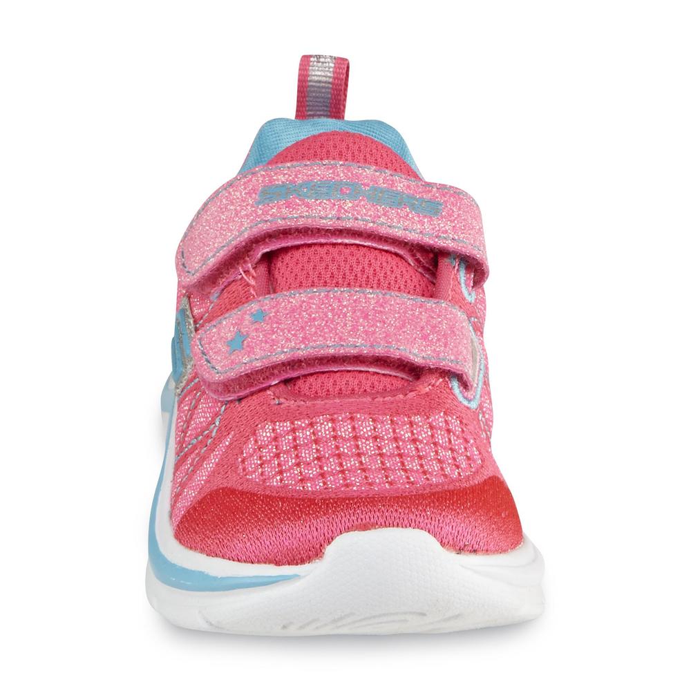 Skechers Toddler Girl's Swift Kicks Lil' Glammer Neon Pink/Turquoise Athletic Shoe