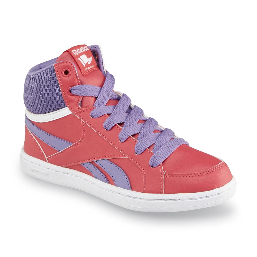 Reebok Girl's Royal Prime Pink/Purple High-Top Sneaker