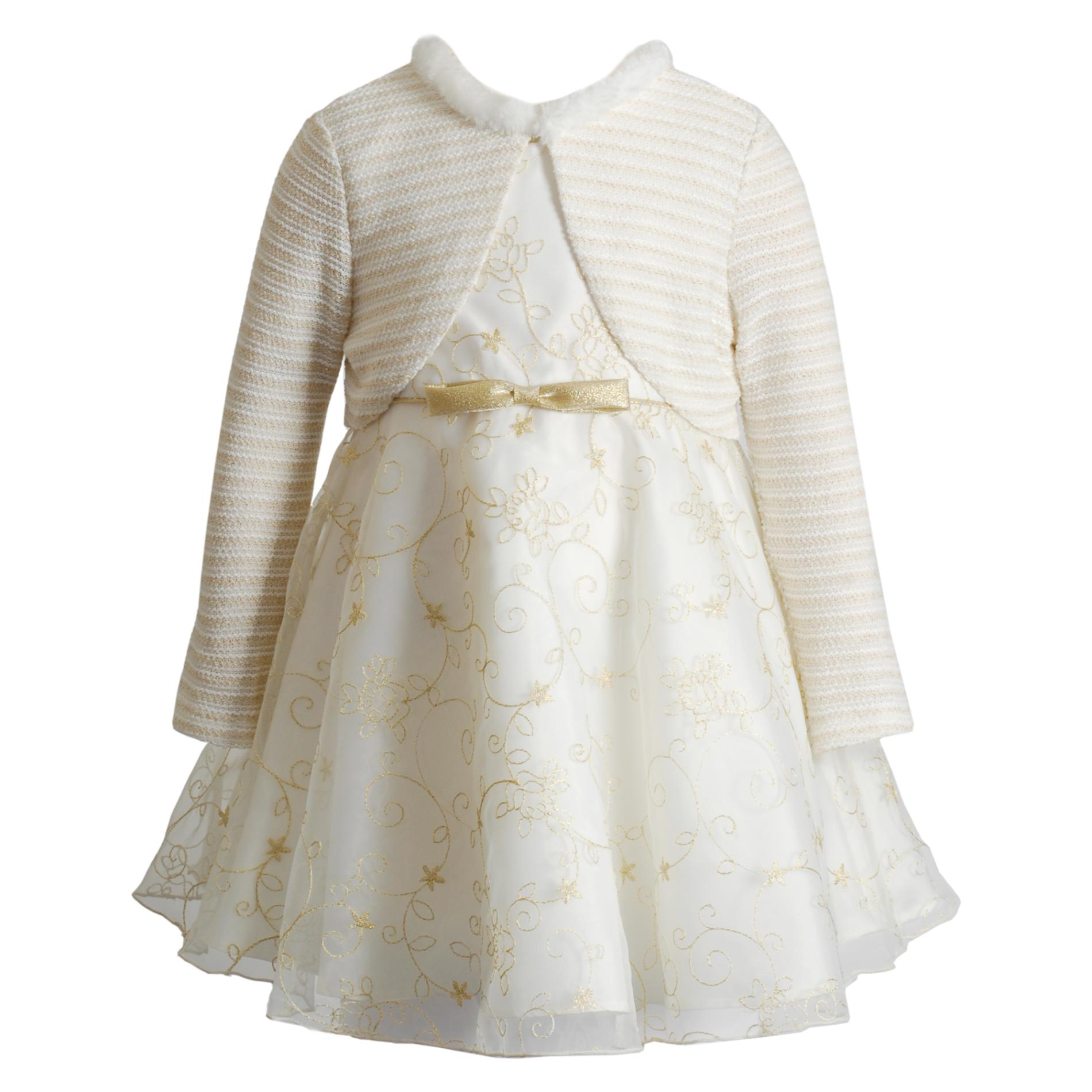 Youngland Infant & Toddler Girl's Occasion Dress & Shrug - Floral