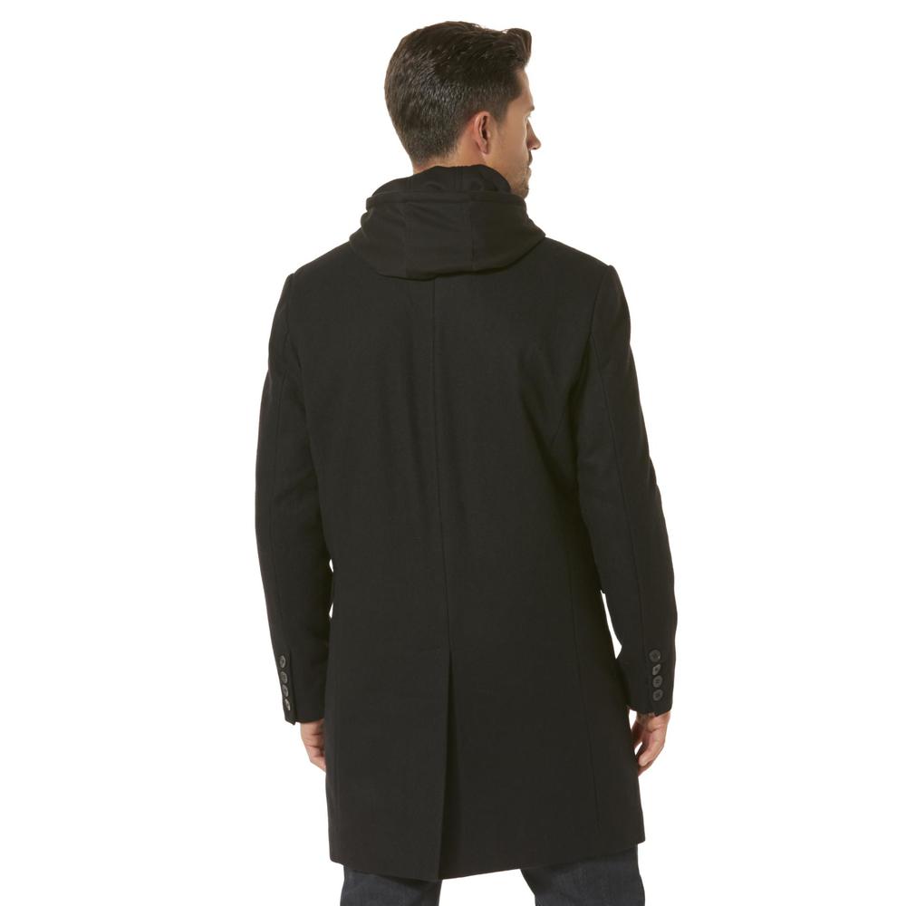 Structure Men's Hooded Wool-Blend Trench Coat