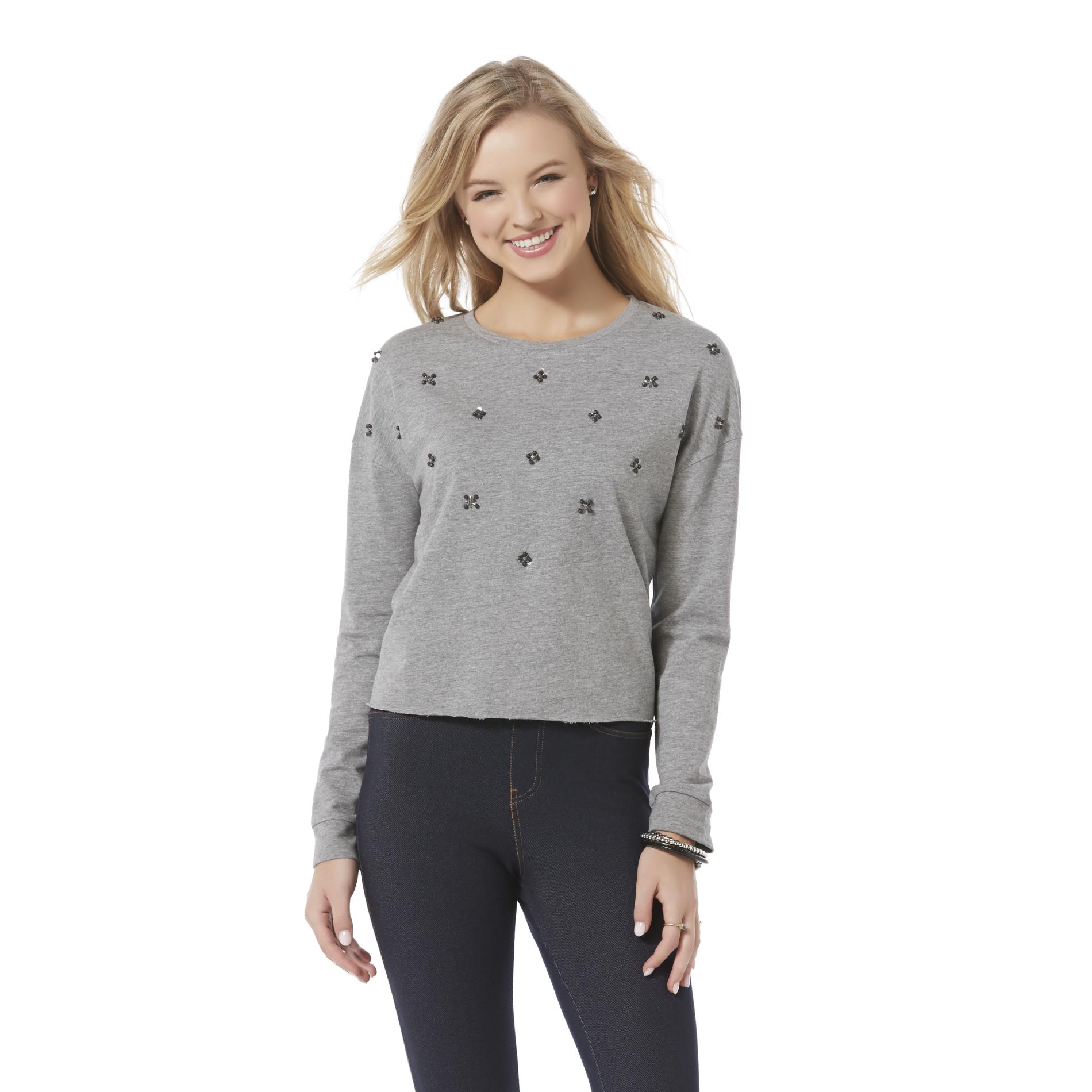 Bongo Junior's Embellished French Terry Knit Top