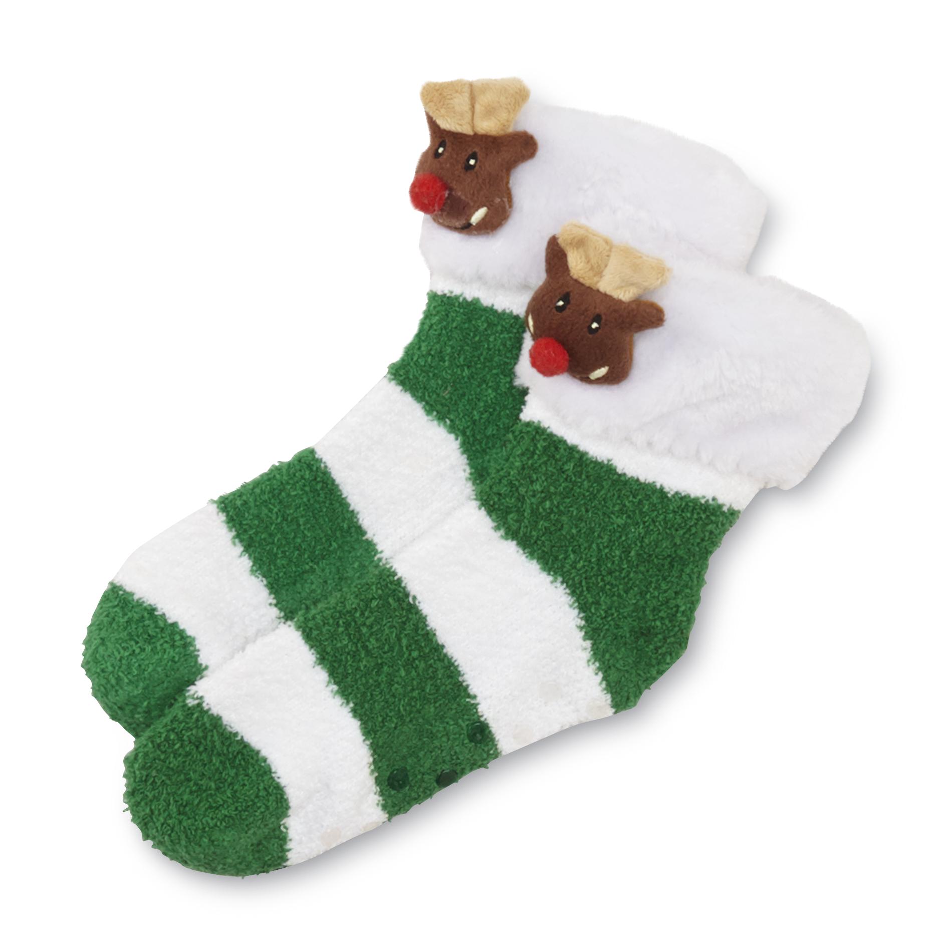 Joe Boxer Women's Christmas Slipper Socks - Reindeer