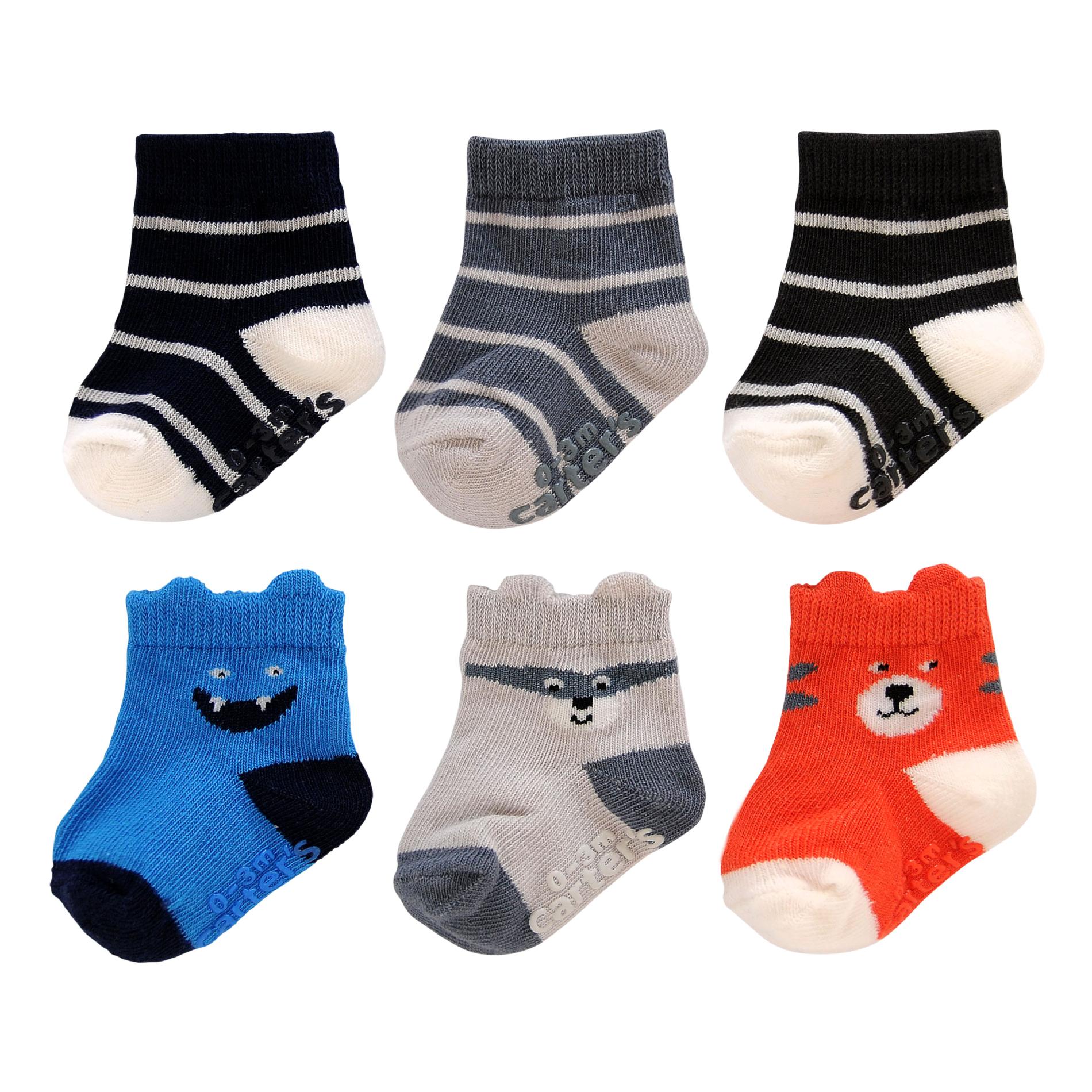 Carter's Newborn Boy's 6-Pairs Low-Cut Socks - Assorted Designs
