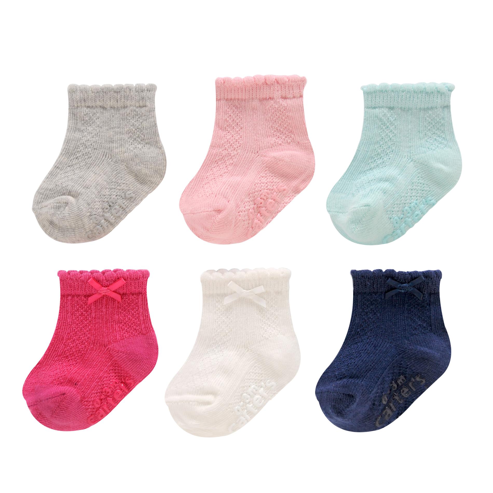 Carter's Newborn & Infant Girl's 6-Pairs Pointelle Knit Socks