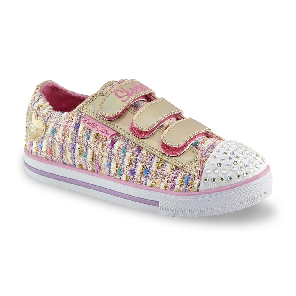 Skechers Girl's Twinkle Toes Pink Light-Up Athletic Shoe