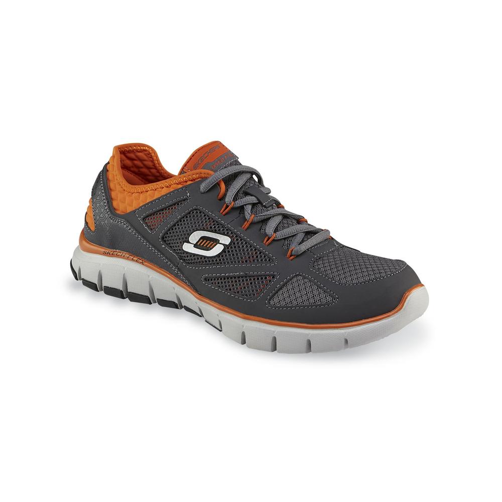 Skechers Men's Life Force Gray/Orange Athletic Shoe