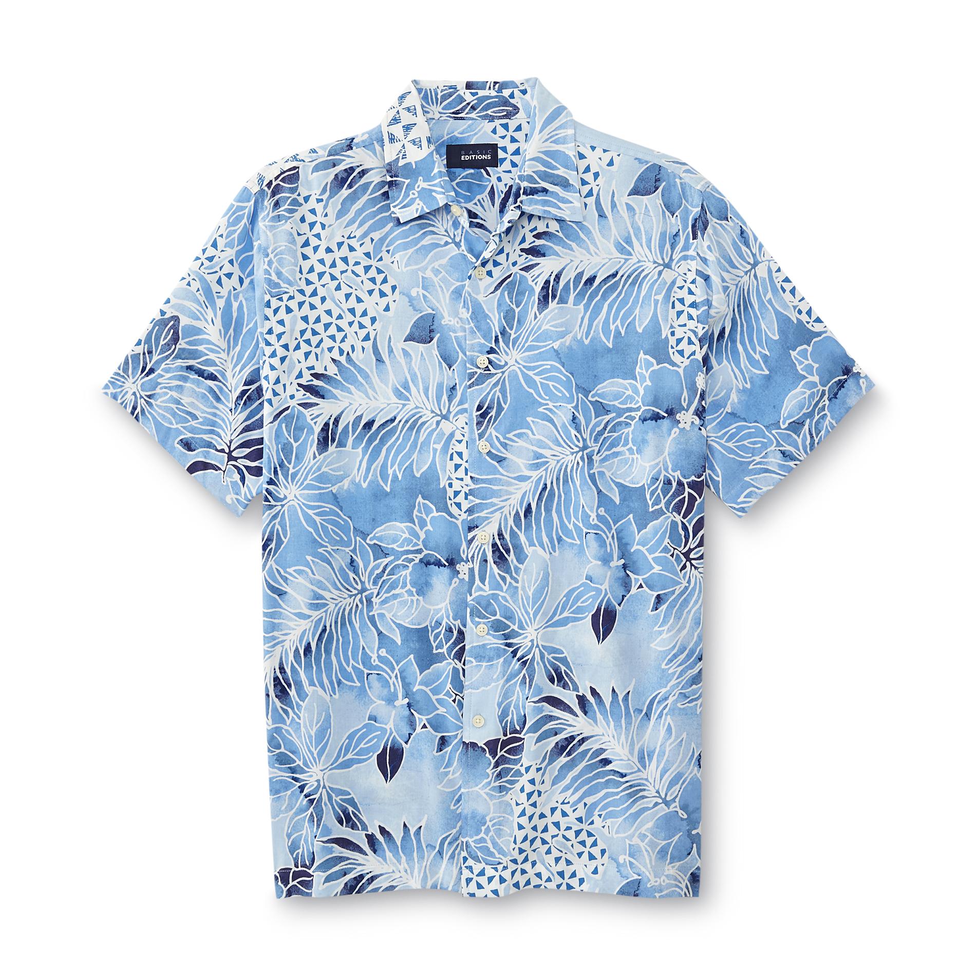 Basic Editions Men's Camp Shirt - Tropical