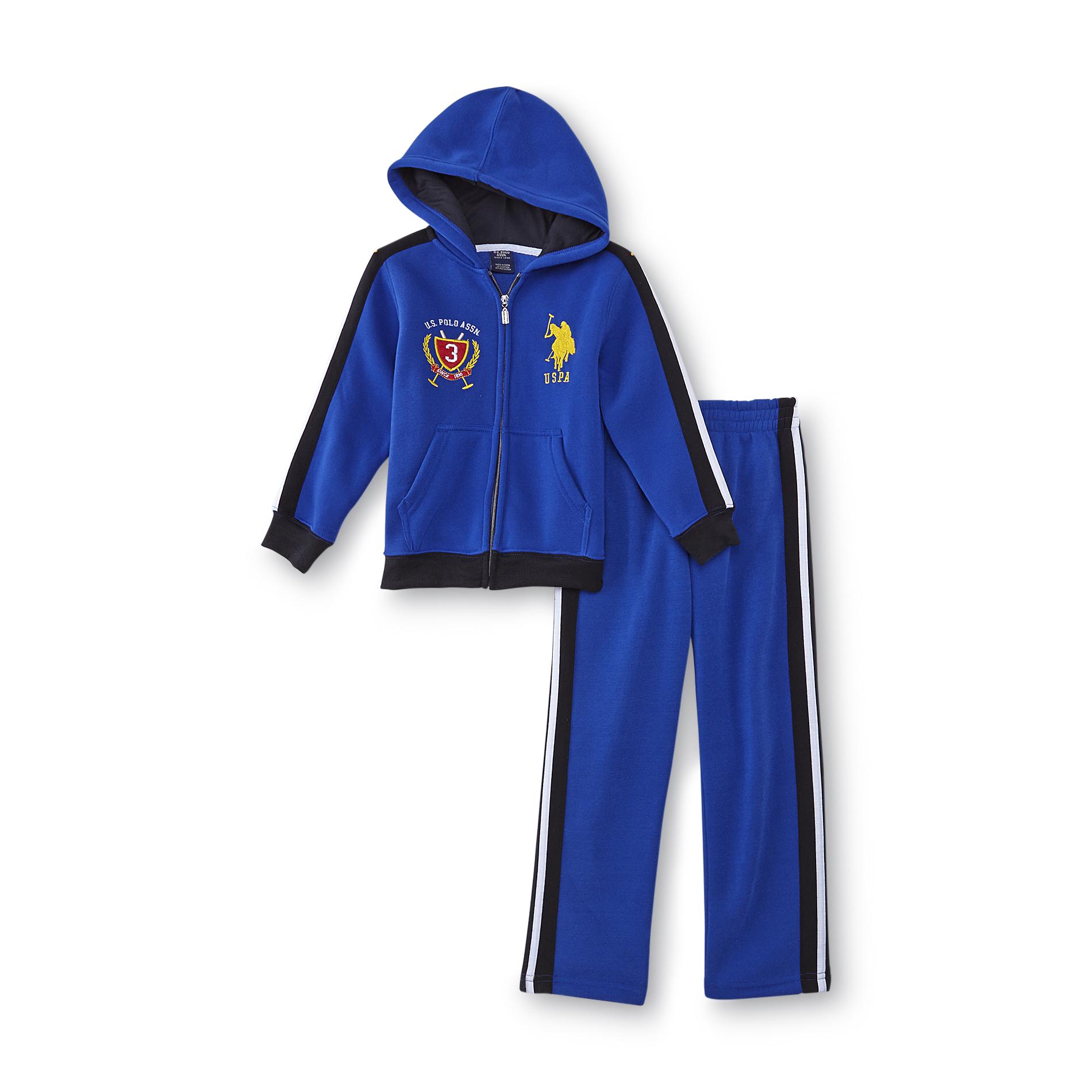 U.S. Polo Assn. Boy's Fleece-Lined Hoodie Jacket & Sweatpants