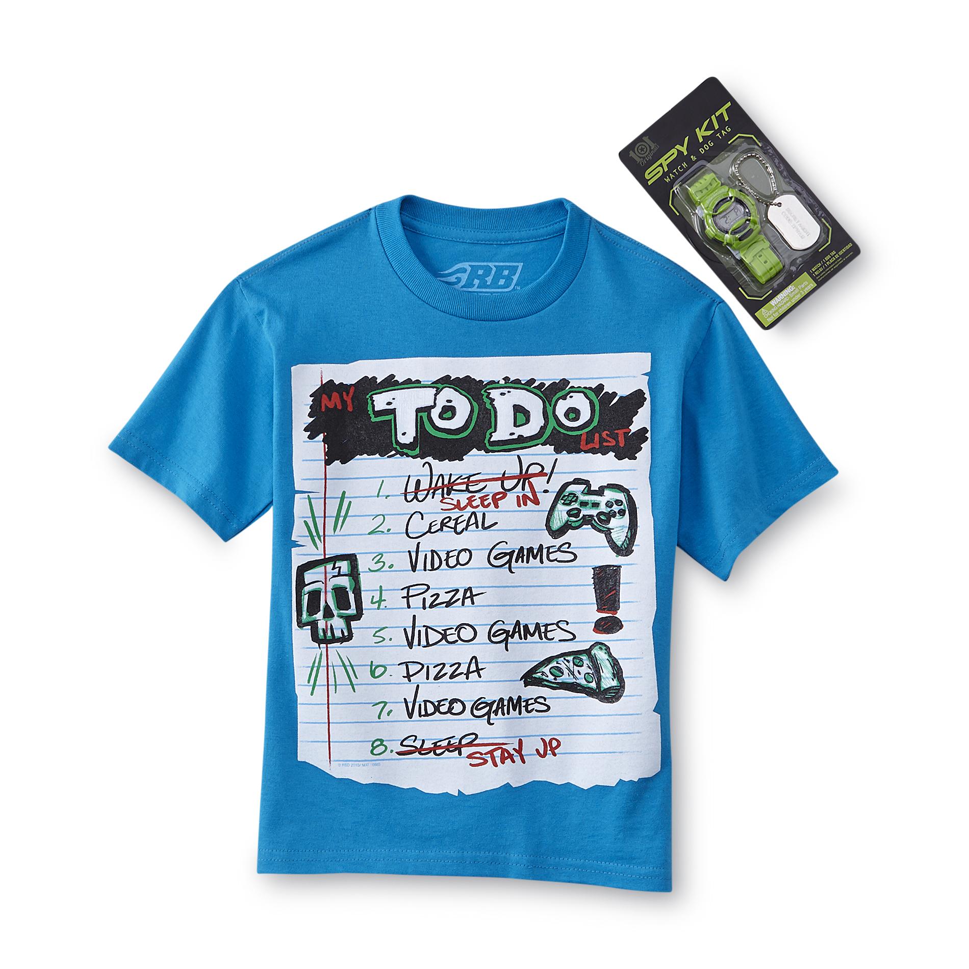Rudeboyz Boy's T-Shirt & Spy Kit Toy - To-Do List