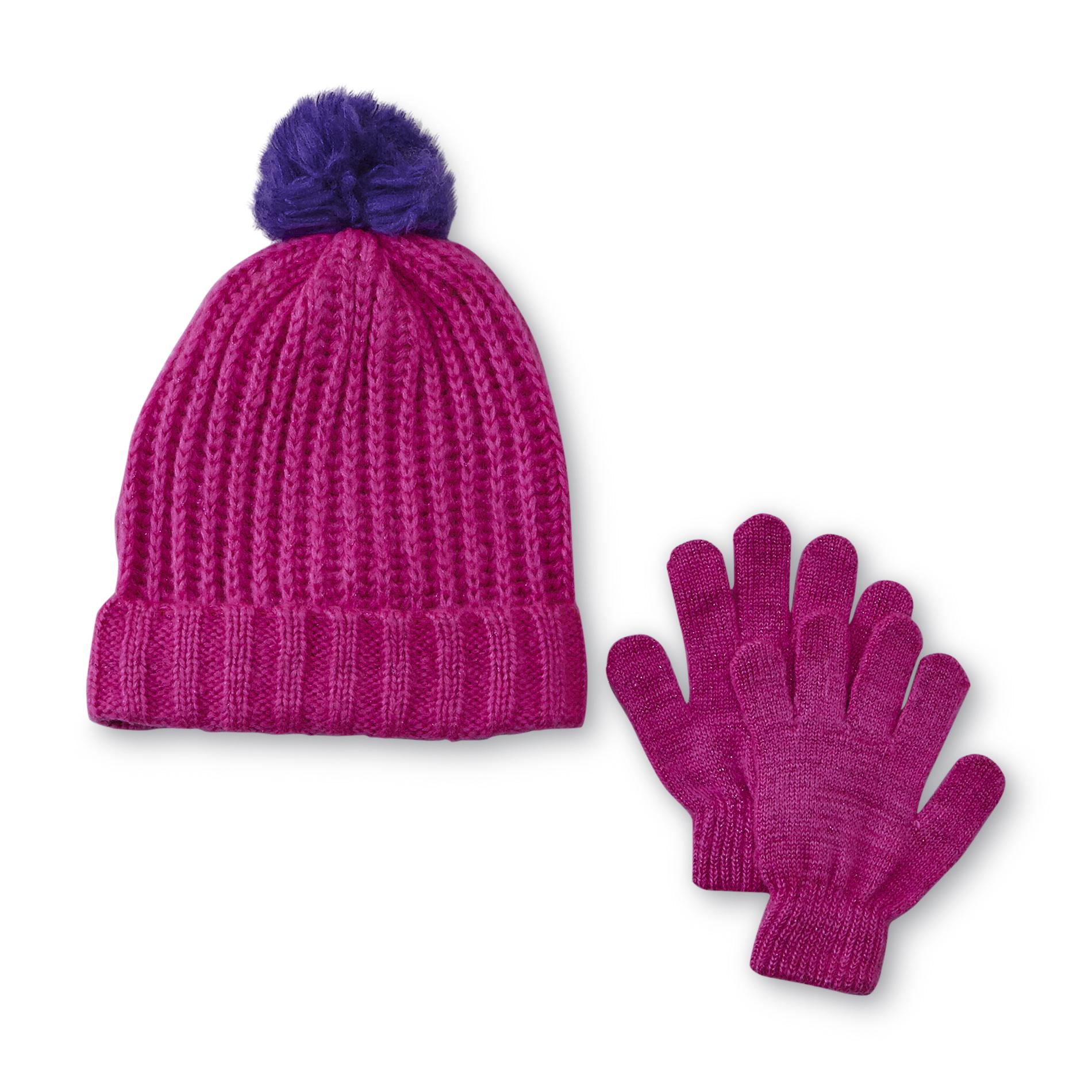 Toby Girl's Knit Hat & Gloves