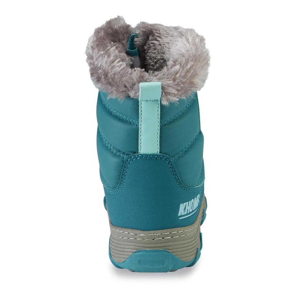 Khombu Toddler Girl's Mimi Green Faux Fur Snow Boot